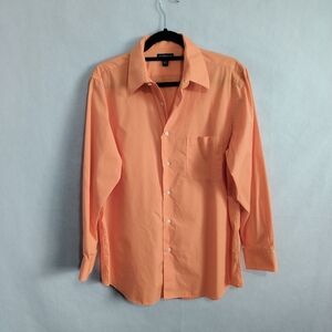 Croft & Barrow Orange Full Button Down Dress Shirt Men's Medium